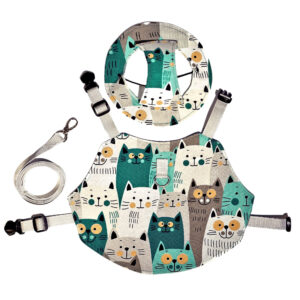 قلاده و بند قلاده سگ و گربه مدل حیوانات کد 005 مجموعه 3 عددی