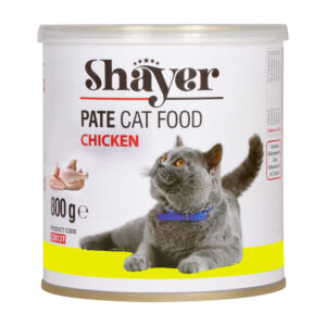 کنسرو گربه شایر مدل پته مرغ وزن 800 گرم