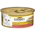 کنسرو غذای گربه گورمت مدل قزل آلا و سبزیجات وزن 85 گرم