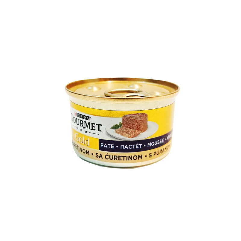 mg_20260728_140732_970 کنسرو غذای گربه گورمت مدل پته گوشت بوقلمون GOLD-PURINA وزن 85 گرم - Image 1