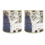 کنسرو گربه یو اس پت مدل گوشت گوساله و مرغ و بوقلمون وزن 800 گرم بسته دو عددی
