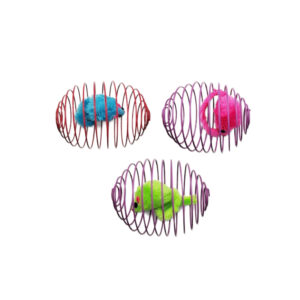 اسباب بازی گربه مدل موش و فنر بسته 3 عددی