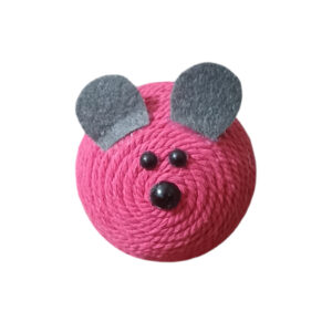 اسباب بازی سگ و گربه مدل توپ موشی پردار کد 02 مجموعه 2 عددی