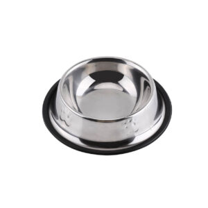 ظرف غذای حیوانات خانگی مدل Anti-Slip Steel Bowl-S قطر 10.5 سانتی متری