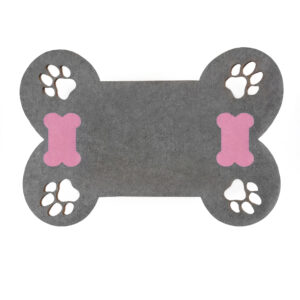 زیرانداز ظرف آب و غذای سگ و گربه مدل استخوان کد Lp