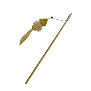 اسباب بازی گربه و سگ مدل چوب بازی طرح ماهی پر دار کد 65