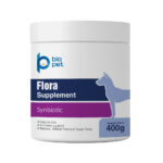 پودر پروبیوتیک و پری‌بیوتیک سگ بایو پت مدل Flora وزن 400 گرم