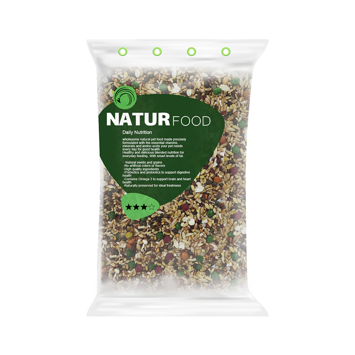 4462016a84428ab8abfe2e85585f180282e7ecf8_1687816569-2.jpg غذای کبوتر نیچرفود مدل 3 ستاره وزن 2 کیلوگرم - Image 1