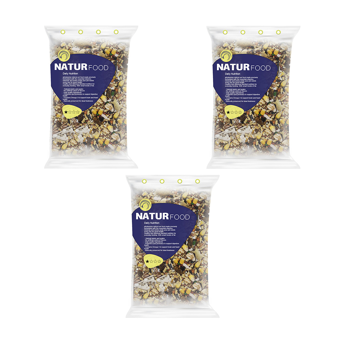 53654d5cf734babd9dcecf282608501510b90fae_1688493668.jpg غذای کاسکو نیچرفود مدل 1 ستاره وزن 2 کیلوگرم بسته 3عددی - Image 1