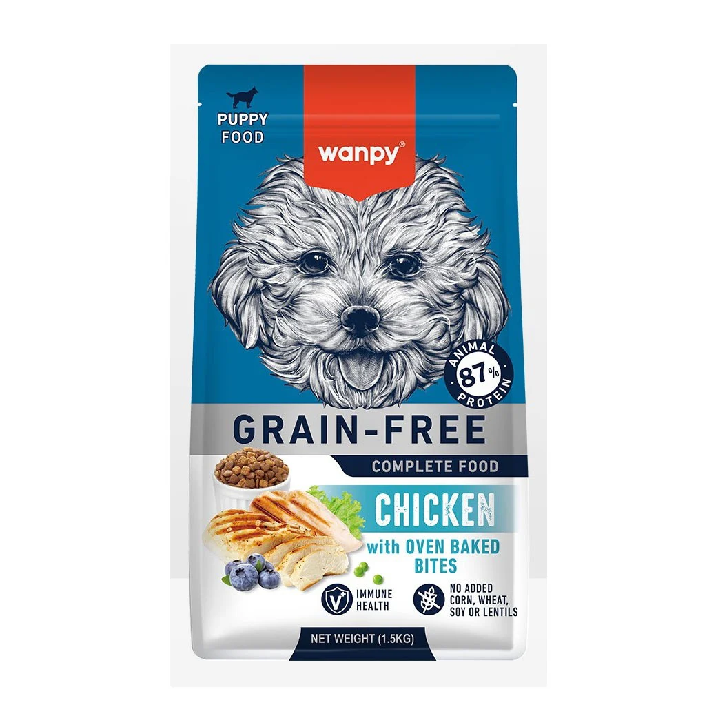 mg_20260728_121719_901 غذا خشک سگ پاپی ونپی مدل GRAINFREE طعم مرغ وزن 1.5 کیلوگرم - Image 1