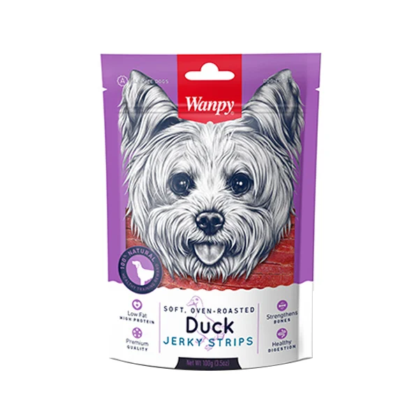mg_20260728_122314_536 تشویقی سگ ونپی مدل Duck Jerky Strips وزن 100 گرم - Image 1