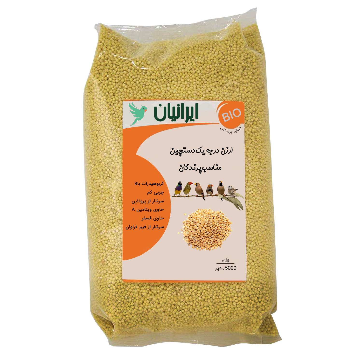 121433691.jpg تخم ارزن ایرانیان مدل BIO وزن 5000 گرم - Image 1