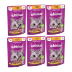 پوچ گربه ویسکاس مدل Chicken وزن 85 گرم بسته 6 عددی