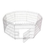 پارک سگ آبکاری کروم ( طرح استیل ) ارتفاع 60