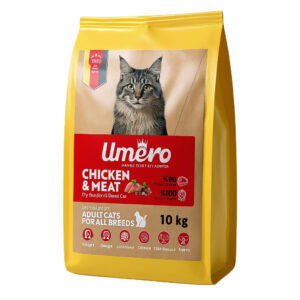 غذا خشک گربه بالغ اومرو مدل 01 طعم گوشت و مرغ وزن 10 کیلوگرم