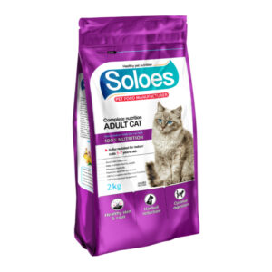 غذا خشک گربه سولواس مدل بالغ طعم مرغ وزن ۲ کیلوگرم