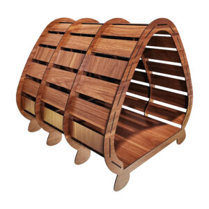 جای خواب سگ و گربه مدل لانه چوبی کد B98