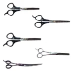 ست قیچی اصلاح موی حیوانات مدل CD-900 بسته 5 عددی