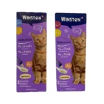 تشویقی گربه وینستون مدل بستنی مرغ و ماهی گوشت و پنیر وزن 120 گرم مجموعه دو عددی