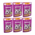 پوچ گربه ویسکاس مدل Chicken وزن 85 گرم بسته 6 عددی