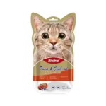 بستنی گربه بایولاین مدل ماهی تن و روغن ماهی وزن 15گرم بسته 5 عددی