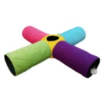 اسباب بازی گربه آدریاناپت مدل تونل چهار کانال طرح بلند رنگارنگ