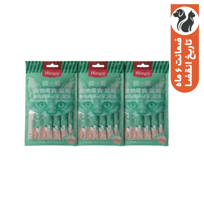 mg_20260818_130822 بستنی ونپی گربه مدل سبز ماهی تن و میگو وزن 70 گرم بسته 3 عددی - Image 1